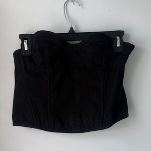 Zara Black Corset with Zipper
